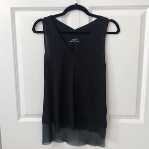 Black V-Neck Tank Top